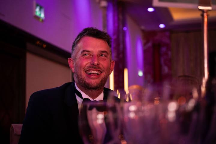 A laugh during the ceremony