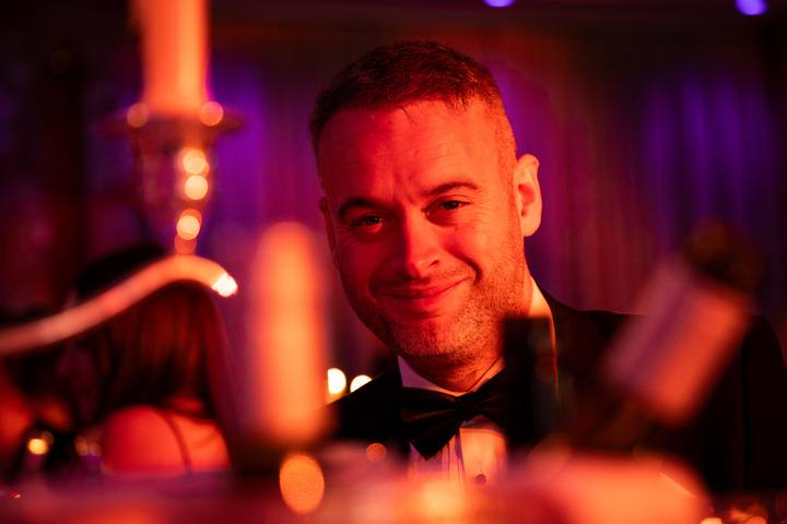 At the Garforth Gray table by candlelight