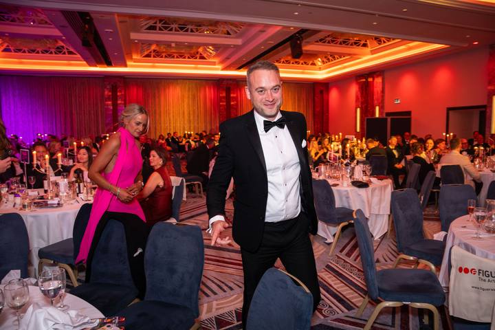 Walking through the ballroom