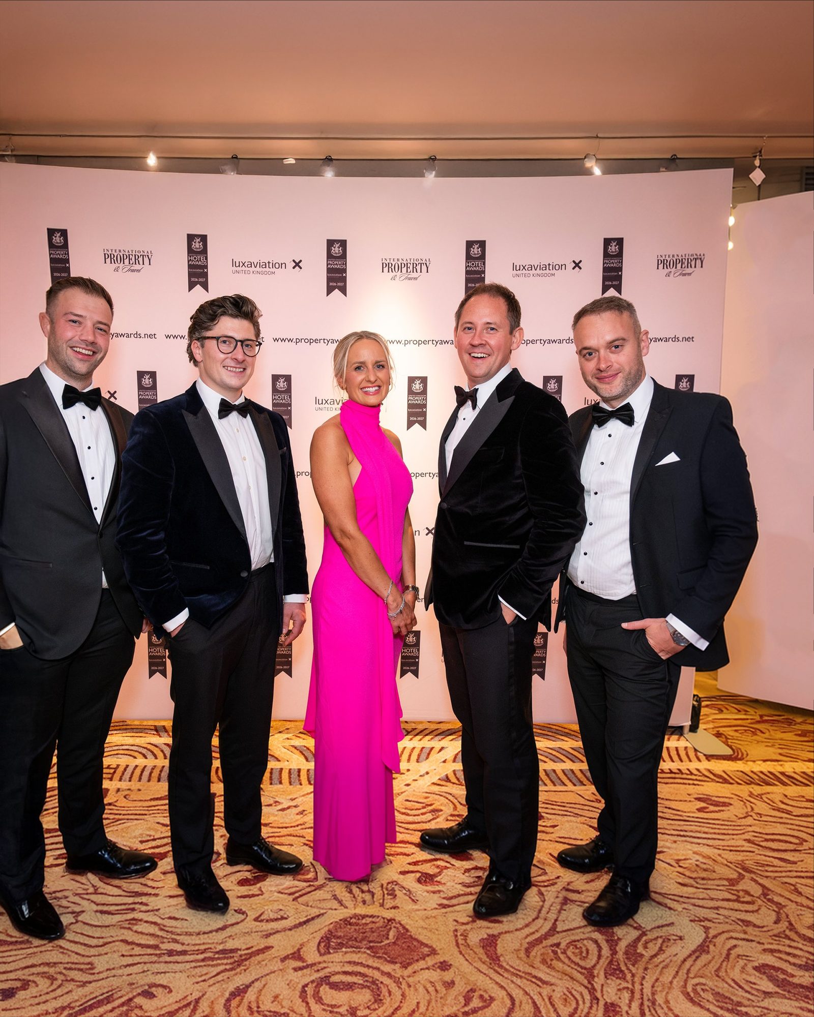 The Garforth Gray team at the UK Property Awards photo wall